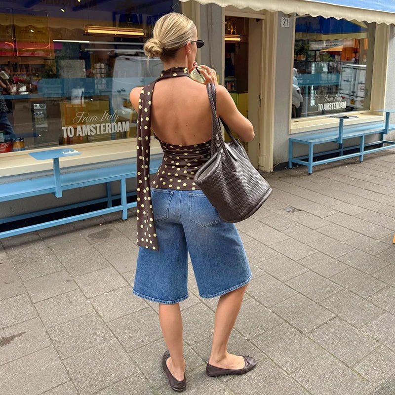 SOERA Brielle Polka Dot Halter Neck Blouse - Tops - 1005010809642169-;Jl1774012026513033066 S