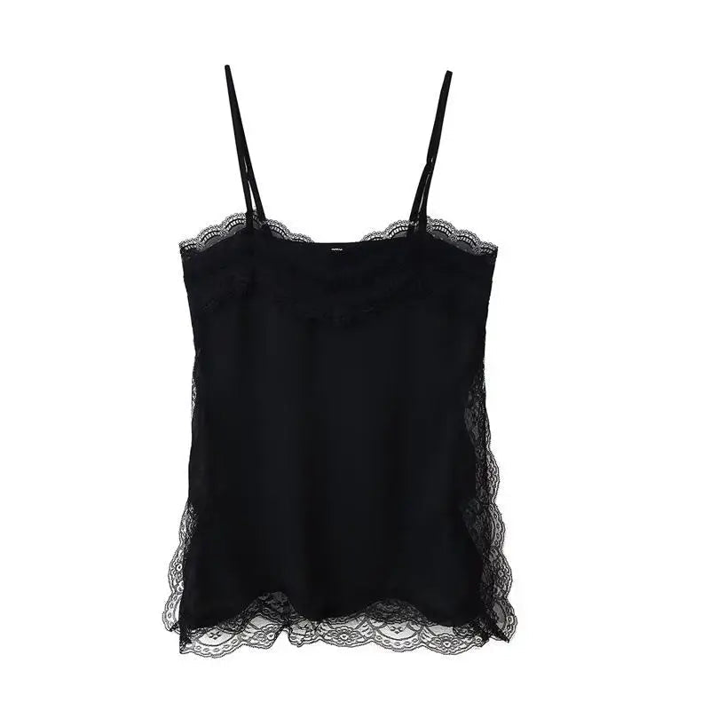 SOERA Diane Lace Trim Cami Top - Tops - 1005009863619338-;es1775118759311999946 Yellow S