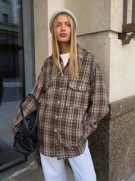 Blouse à carreaux ample Emma
