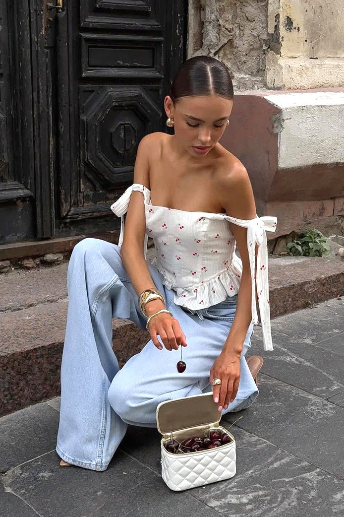 SOERA Fabia Ruffle Off - Shoulder Top - Tops -  White M