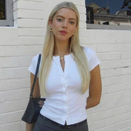 T-shirt girocollo aderente Linnea