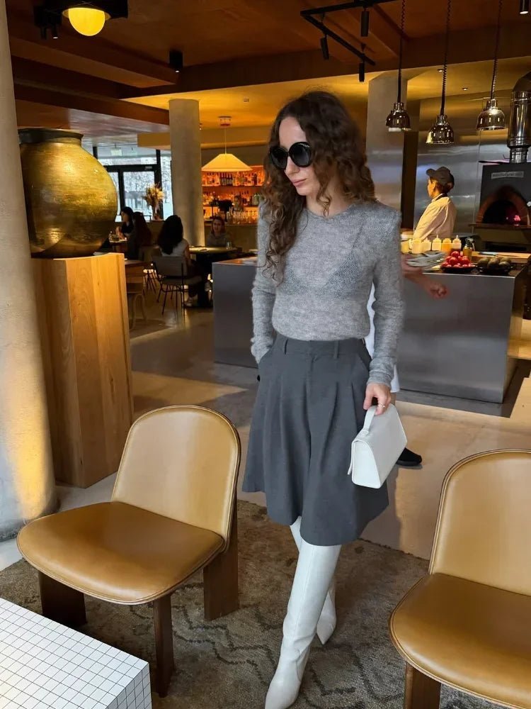 SOERA Maricar Slim Fit Sheer Pullover - Tops - 3256810170403788-;um1766554850588423231 White S