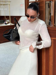 Maricar Slim Fit Transparenter Pullover
