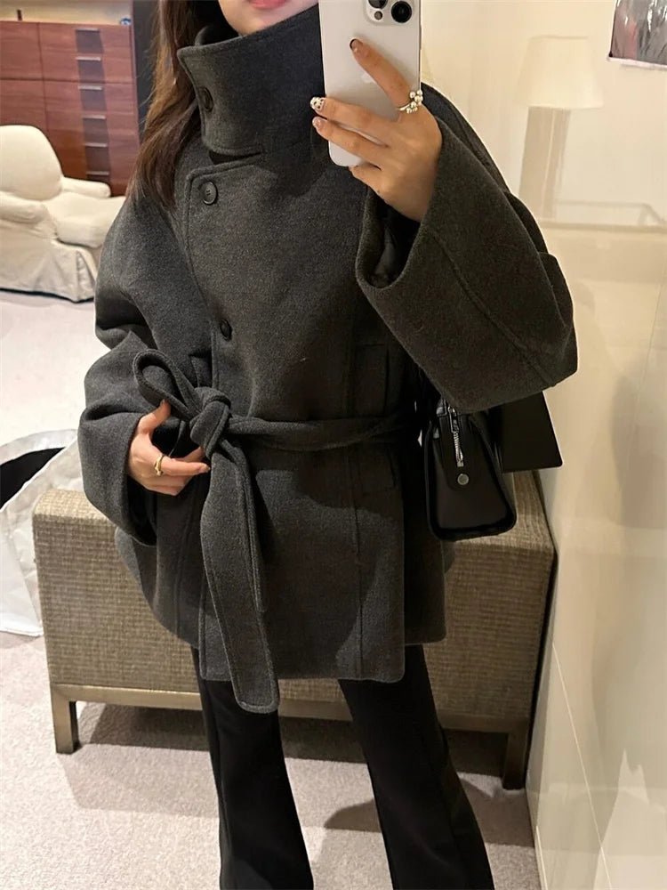 SOERA Lilly High Collar Winter Coat - Women's Coats & Jackets - Jf1762772375815196950 Dark Gray M