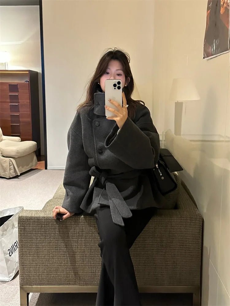 SOERA Lilly High Collar Winter Coat - Women's Coats & Jackets - Jf1762772375815196950 Dark Gray M