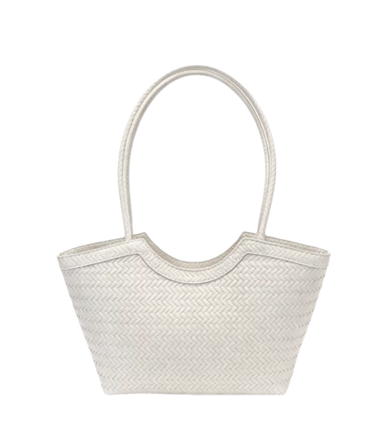 Borsa Rica intrecciata in finta similpelle